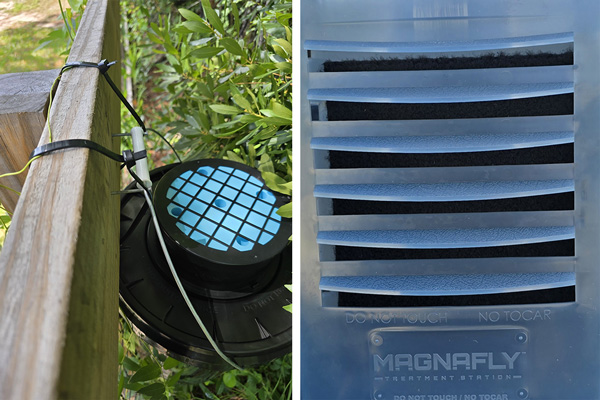 Outdoor fly trap installed by Healthy Home Pest Control at a Wilmington NC home